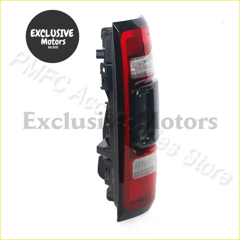 Led tail lights for dodge ram 2019+ black plastic assembly with red and clear lens shown from back side