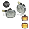 Chrome finished rectangular led turn signal side marker lights with clear amber grid lenses for skoda fabia 2000-2015