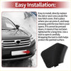 Black plastic left front tow hook cover cap for toyota highlander 2014-2019 shown from back side