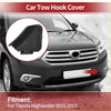 Black plastic left front tow hook cover cap for toyota highlander 2014-2019 designed for 2011-2013 models