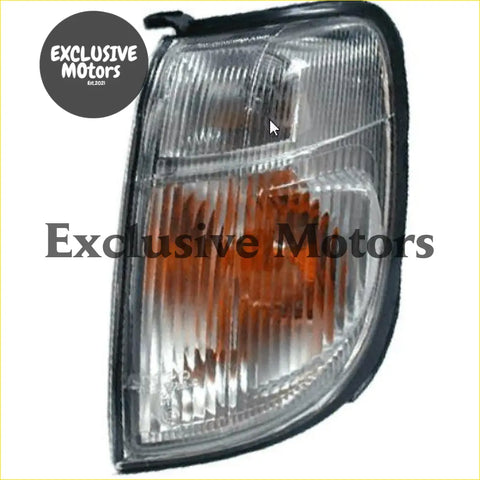 Left-hand corner light for nissan navara d22 1997-2000 with clear amber side marker and black plastic housing