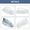 Left passenger side mirror cover cap for toyota rav4 le 2019-2023 white glossy plastic with sleek aerodynamic design