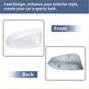 Left passenger side mirror cover cap for Toyota RAV4 LE 2019-2023 in white glossy plastic with sleek aerodynamic design