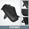 Black plastic left right fog light grille covers with ribbed texture and mounting brackets for toyota rav4 2019-2023