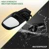 Left side door mirror for toyota rav4 2009-2012 manual folding black plastic with glossy finish and reflective glass