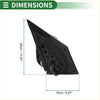 Black plastic left side door mirror housing for toyota rav4 2009-2012 with angular design and mounting holes shown from back side