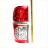 Left tail light for toyota hilux sr5 2012-2014 red and clear plastic with chrome trim shown from back side