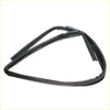 Black rubber weatherstrip seal for lh front door glass run channel on 1988-1997 Toyota Hilux window frame