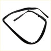 Black rubber weatherstrip seal for lh front door glass run channel on toyota hilux 1988-1997 car window frame