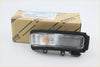 Lh mirror turn signal light cover for toyota hilux 2011-2015 in black rubber with clear lens and amber light element