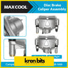 Silver metallic lh and rh rear disc brake caliper assembly with robust cast metal construction for nissan patrol
