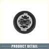 Black and gray plastic light bulb socket with metallic contacts for toyota rav4 2013-2018 shown from the back side