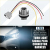Gray plastic light signal plug connector harness with red yellow and black wires for nissan 4wd ute offroad