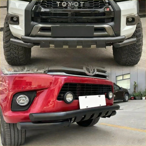 Black rugged low bar nudge bumper guard for toyota hilux revo 2015 plus pickup trucks front protection