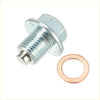 Silver metal m12x1.25 oil drain plug with copper washer for Toyota 4wd ute offroad models 1990-2023