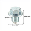 Silver m12x1.25 flange bolt with washer for car oil drain plug ideal for 4wd ute offroad use on toyota 1990-2023