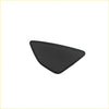 Black triangular magnetic mesh car visor sunshade for mazda cx-8 2018-2023 shown from the back side