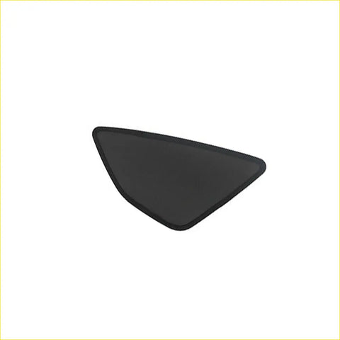 Black triangular magnetic mesh car visor sunshade for mazda cx-8 2018-2023 shown from the back side