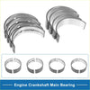 Main bearing set for Toyota Avalon 1993-2004 with polished silver tone metal and precise circular engine crankshaft design