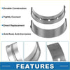 Silver metallic engine bearing shells with durable semi circular design and three holes for toyota land cruiser fzj main bearing set