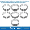 Set of seven metallic silver crankshaft main bearings with split design for Toyota Land Cruiser FZJ 1992-2009 engines