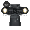 Black plastic manifold absolute pressure sensor with gold rings and connector for nissan np300 navara pathfinder
