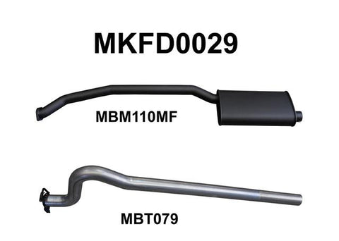 Manta 2.5" Cat Back Exhaust Fits Falcon XE 6 Cyl Sedan