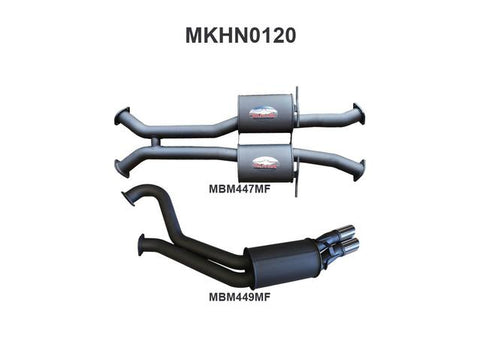 Manta 3" Dual Cat Back Exhaust Quiet Fits VT-VZ V8 Sedan