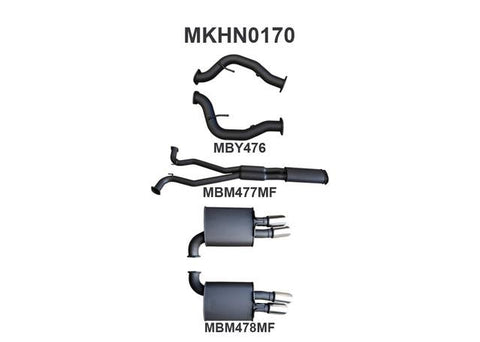 Manta 3" Dual Cat Back Exhaust Quiet Fits VE V8 Sedan