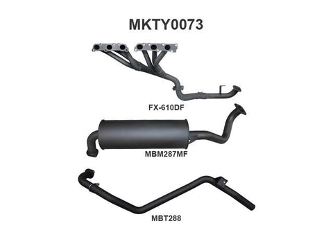 Manta 2.5" Exhaust With Extractor Fits Landcruiser FZJ80
