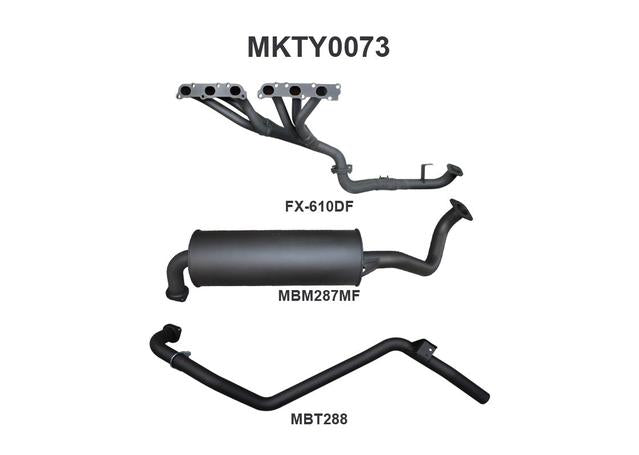 Manta 2.5" Exhaust With Extractor Fits Landcruiser FZJ80