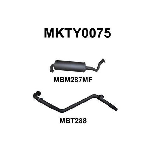 Manta 2.5" Exhaust Off Engine Pipe Quiet Fits HZJ80