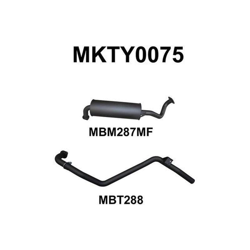 Manta 2.5" Exhaust Off Engine Pipe Quiet Fits HZJ80