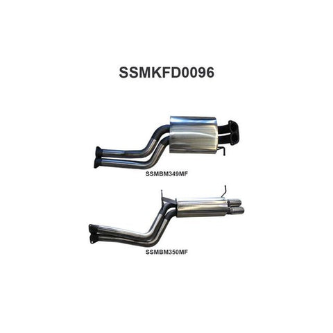 Manta 2.5" Dual Exhaust Cat Back Quiet Fits Falcon BA BF