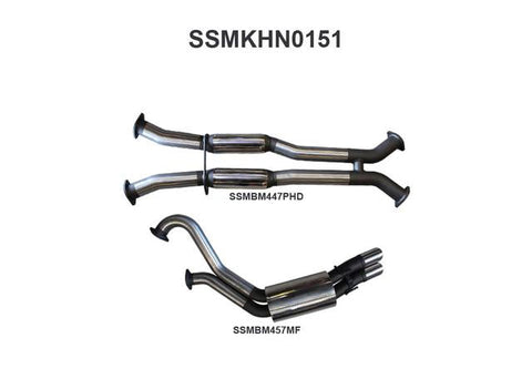 Manta 3" Dual Cat Back Exhaust Fits VX VY Monaro