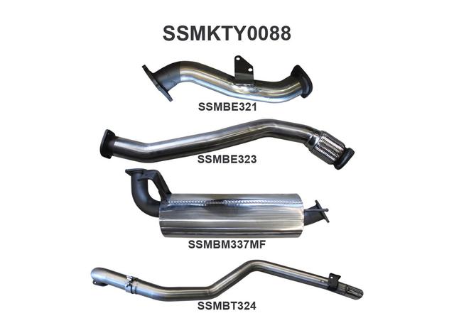 Manta 3" Turbo Back Exhaust Quiet Fits HZJ105 With Ct26