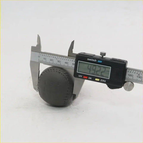 Black leather manual gear shift knob for toyota hilux 2004-2010 with stitched texture measured by digital caliper