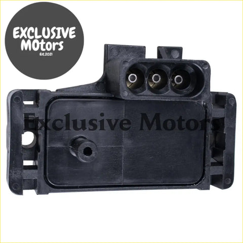 Black plastic map sensor for holden commodore vl-vs 1986-2000 with three circular ports and central mounting hole