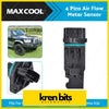 Black plastic 4-pin mass air flow meter sensor with teal o-ring for Nissan Patrol GU 3.0TD Pulsar N16