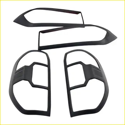Matte black headlight and tail light trim covers with glossy finish for ldv t60 2017-2021 dashboard trim pieces