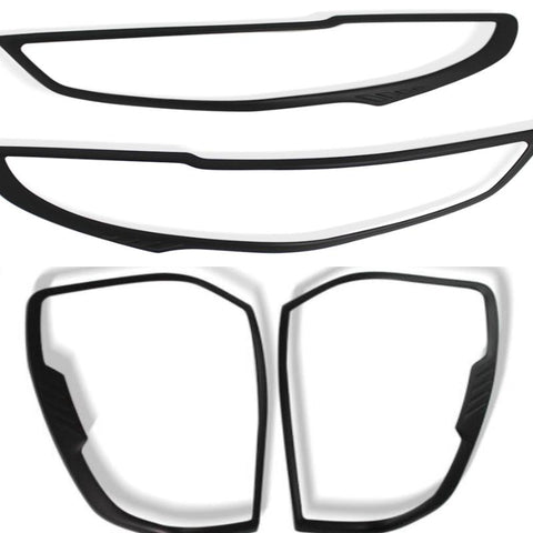 Mazda BT-50 Matte Black Headlight & Taillight Covers (2021)