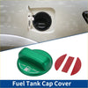 Green metal gas fuel tank cap cover sticker with lock and open arrows for toyota hiace 200 series 2005-2023