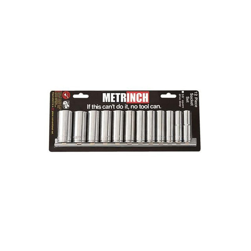Metrinch Deep Socket Set 3/8" Drive 12Pc MET-0330