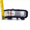 Clear rectangular mirror cover turn signal lightset for toyota hilux 2011-2015 with black housing and orange indicator