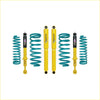 Yellow and teal coilover suspension kit with black dobinsons shock absorbers for mitsubishi pajero sport 2016 on