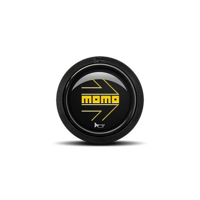 Momo Arrow Horn Button Polished Black (Flat Lip/Two