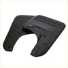 Black plastic mudflaps with matte finish and molded ridges for grip for toyota hilux sr5 4wd 2005-2015