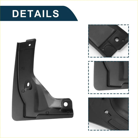 Black plastic mud flap for toyota hiace 7 seat 2005-2011 with molded contours and mounting holes visible