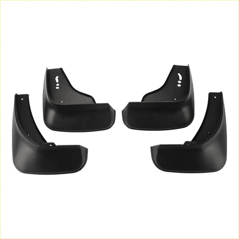 Set of four black plastic mud flaps splash guards for toyota reiz 2007-2010 vehicle wheels back side view