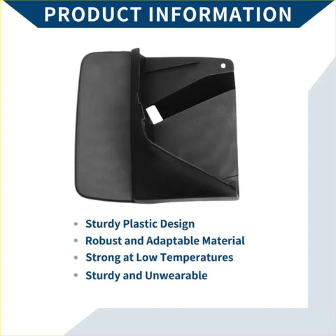 Black plastic mud flap with sturdy molded design and reinforced edges for toyota land cruiser fj120 prado 2003-2009